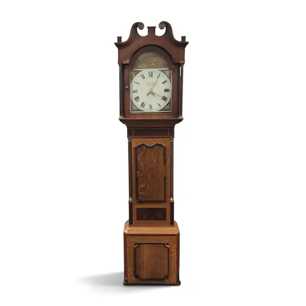 Antique Gilbert Rugeley Grandfather Clock Painted Dial - Freight/Local Pickup