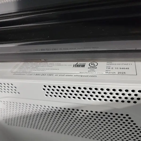 Whirlpool WMH31017HZ 1.7 Cu Ft Over-the-Range Microwave Stainless
