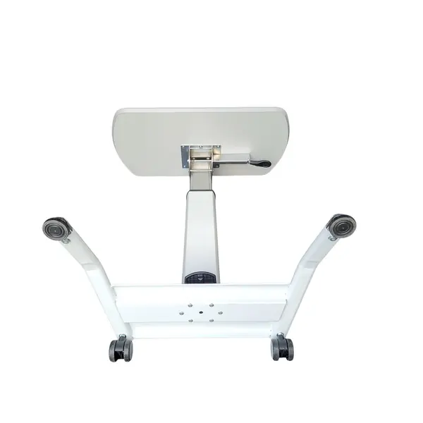Adjustable Rolling Bedside Laptop Table Tilt Top Tray White - Local Pickup Only