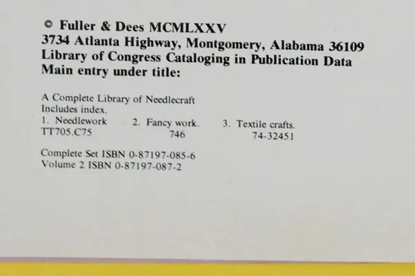 Lee Wards Complete Library of Needlecraft by LeeWards Staff 1975 Hardcover