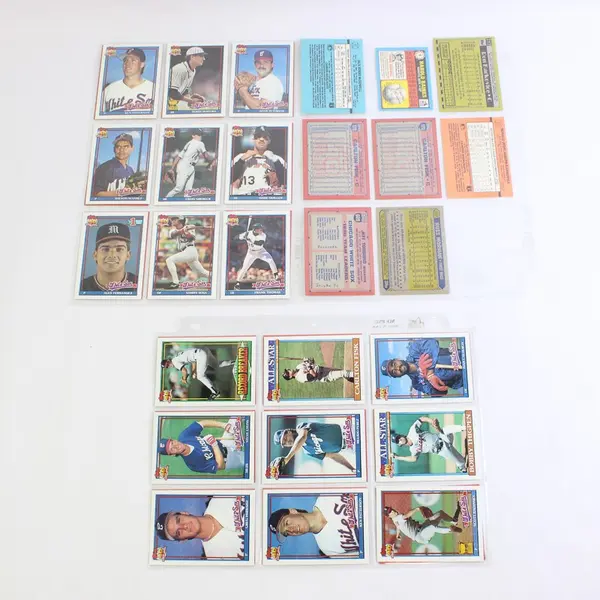 Lot of 44 Leaf and Topps 1980s & 90s Baseball Cards Vintage