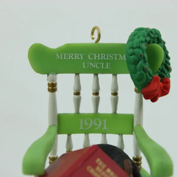 Enesco For a Dog-Gone Great Uncle Dog Rocker Christmas Ornament 5in New