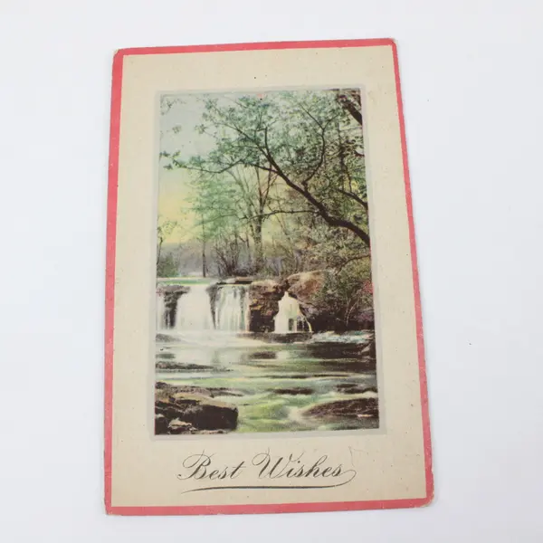 Lot of 3 Vintage Postcards 1909 My Fond Greetings Floral Landscape