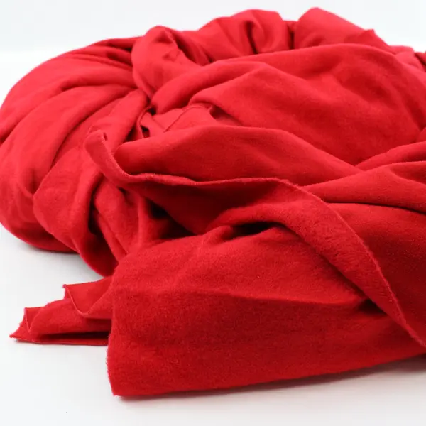 Red Fuzzy Scrap Fabric 6 Yards x 46 Inches DIY Sewing Craft