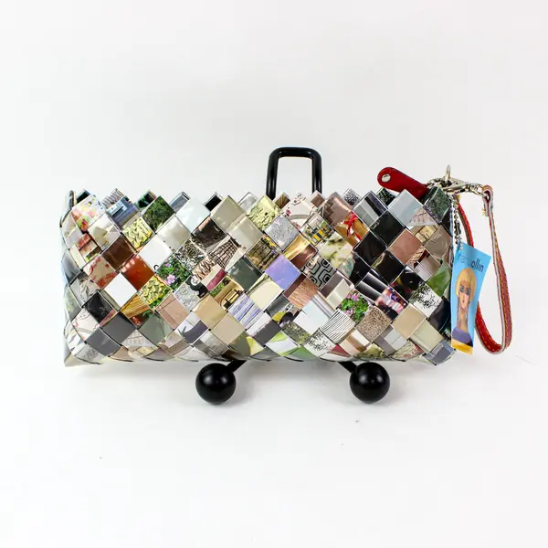 NAHUI OLLIN Candy Wrapper Woven Clutch Purse Handbag