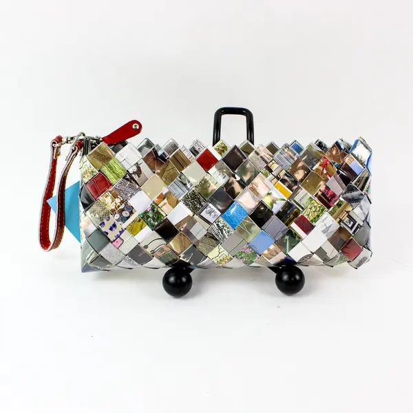 NAHUI OLLIN Candy Wrapper Woven Clutch Purse Handbag