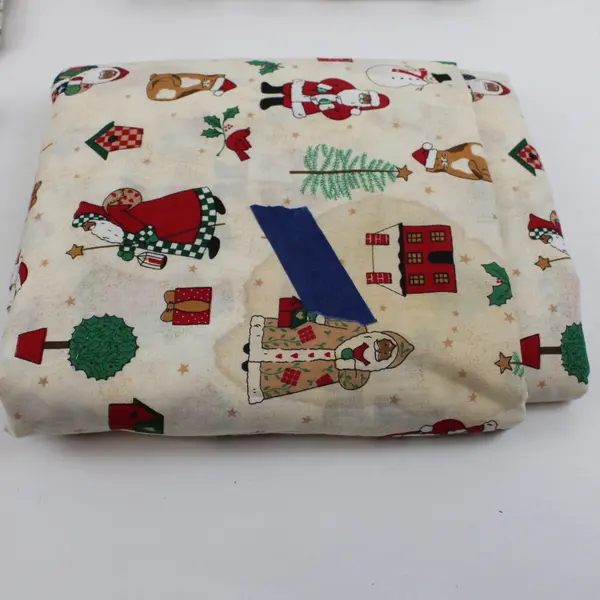 Lot of 2.8 lb Kitschy Christmas Fabric for Sewing Quilting Crafts FLAWED