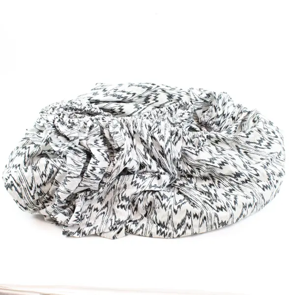 Nine West King Sheet & Pillowcase Set Black and White Zig Zag