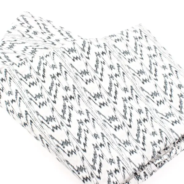 Nine West King Sheet & Pillowcase Set Black and White Zig Zag