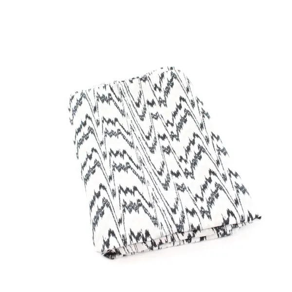 Nine West King Sheet & Pillowcase Set Black and White Zig Zag