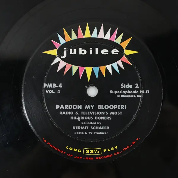 Kermit Schafer Pardon My Blooper Volume 4 Jubilee Comedy 12" Vinyl LP
