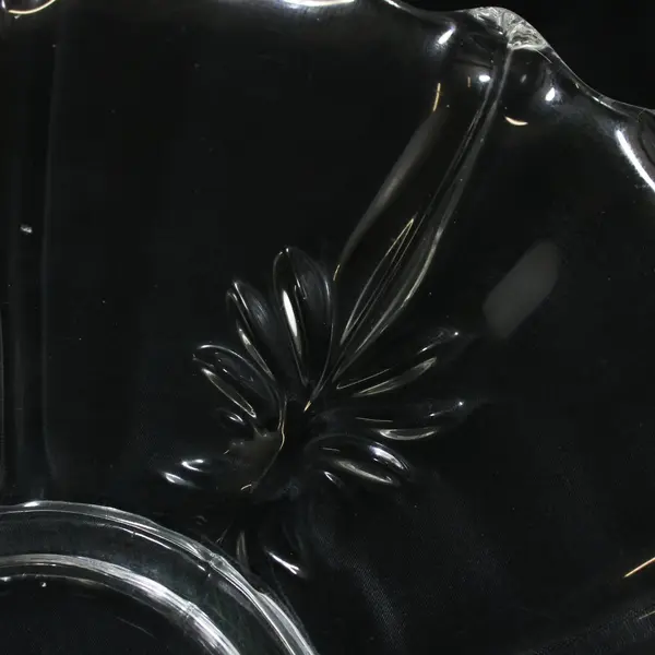 VTG Fostoria Baroque Clear 14in Torte Plate 
