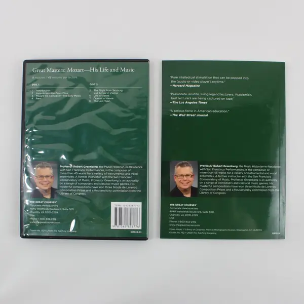 The Great Courses Great Masters Mozart His Life & Music 2-Disc DVD W/Course GB