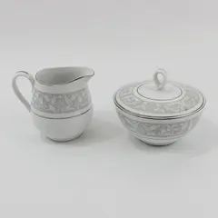 Imperial China 5671 Whitney Creamer & Covered Sugar Bowl By W. Dalton