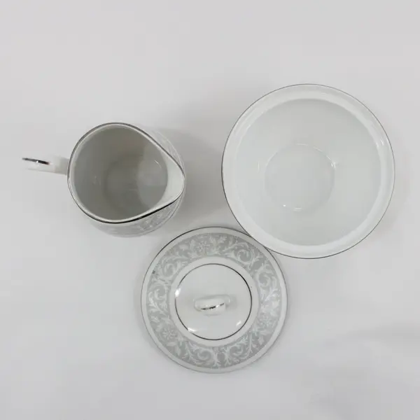 Imperial China 5671 Whitney Creamer & Covered Sugar Bowl By W. Dalton