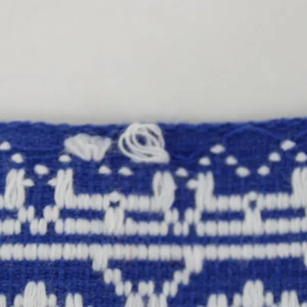 2 Yards Blue White Embroidered Geometric Sewing Trim 2 Inch Wide