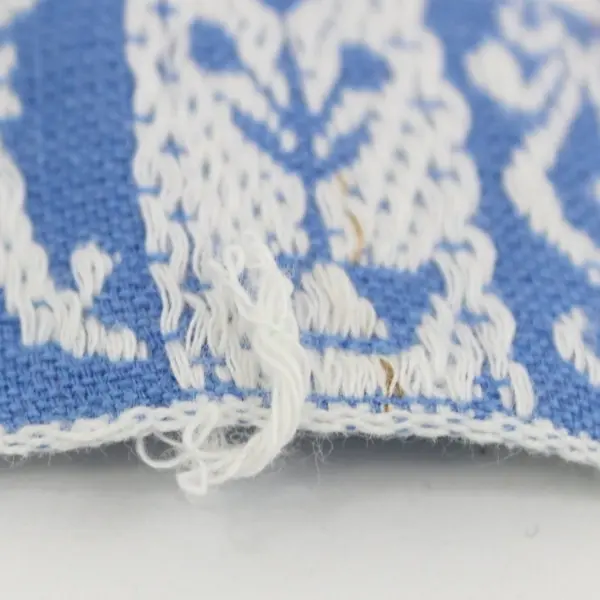 2 Yards Embroidered Blue White Rococo Ribbon Trim 3 Inch Wide