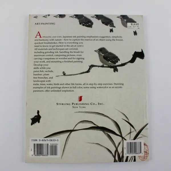 Japanese Ink Painting The Art of Sumi-e Naomi Okamoto 1996 1st PB Edition 