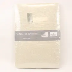 Beige Woven Textured Hard Shell Case for MacBook Pro 13 Inch Sealed