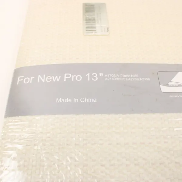 Beige Woven Textured Hard Shell Case for MacBook Pro 13 Inch Sealed
