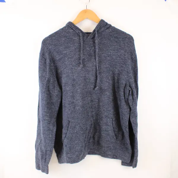 Bass Men's Medium Gray Textured Pullover Hoodie Sweater