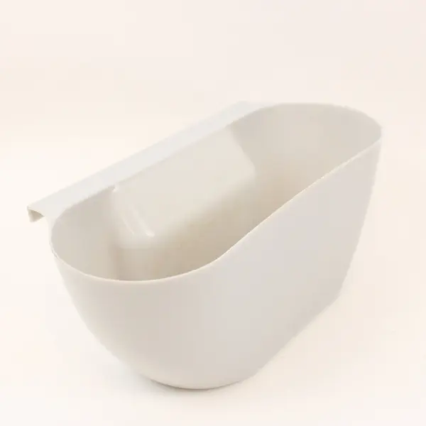 Unbranded White Hanging Kitchen Waste Bin Space-Saving Compact