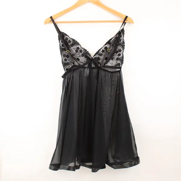 Lot of 3 Women's Babydoll Sleepwear Tops Black Blue Pink Mixed Sizes L XL