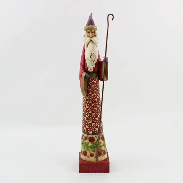 2004 Jim Shore Heartwood Creek Gathering Joy Pencil Santa Figurine 17.5in Box