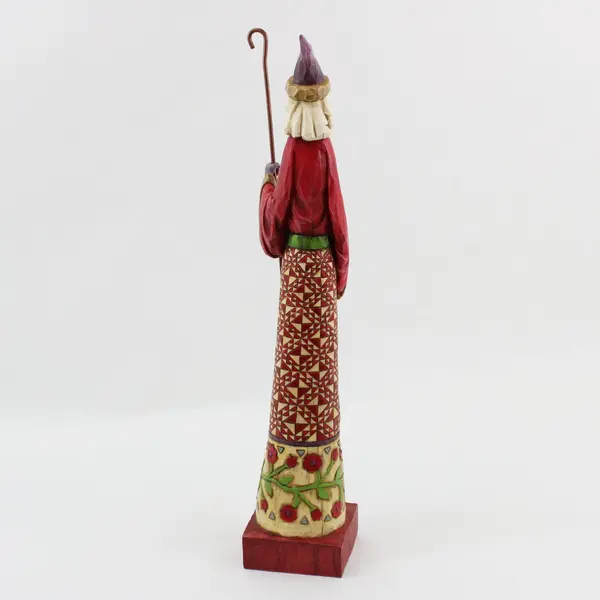 2004 Jim Shore Heartwood Creek Gathering Joy Pencil Santa Figurine 17.5in Box