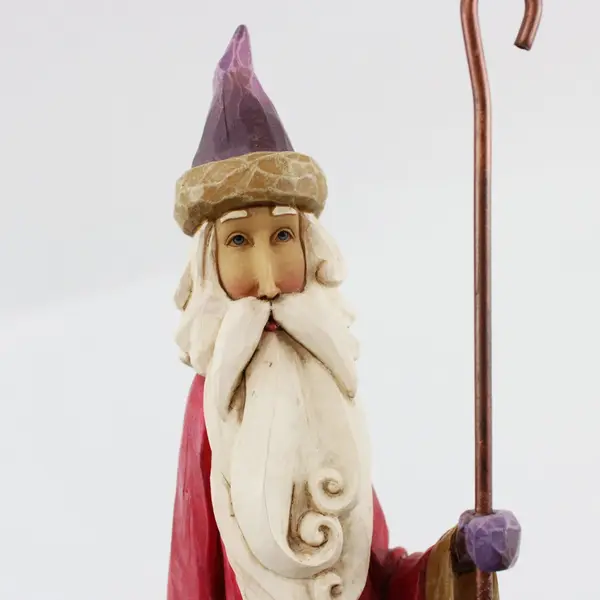 2004 Jim Shore Heartwood Creek Gathering Joy Pencil Santa Figurine 17.5in Box
