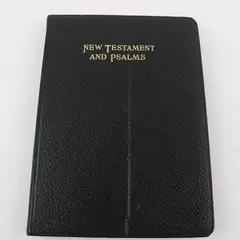 Vintage New Testament & Psalms Bible KJV Red Letter Black Softcover 