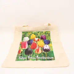 Tulips From Amsterdam Cotton Tote Bag Reusable Floral Tulip Shopping Bag