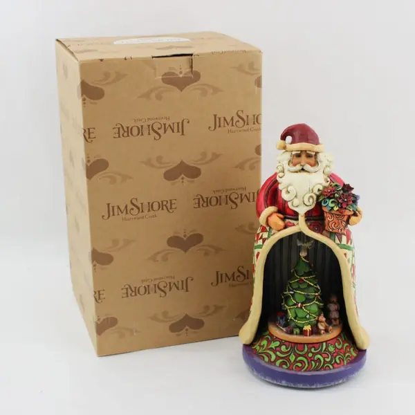 Jim Shore 4006647 Christmas Spirit Lives Within Santa Lighted Musical Figurine