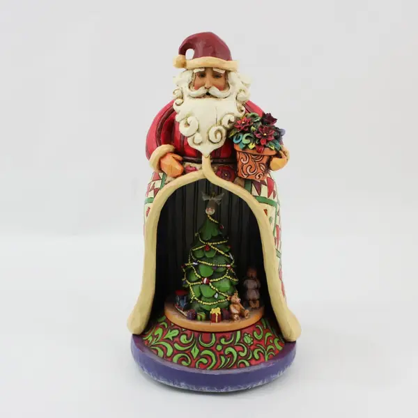 Jim Shore 4006647 Christmas Spirit Lives Within Santa Lighted Musical Figurine