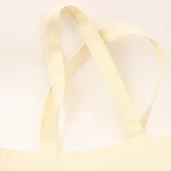 Cream Canvas Tote Bag Black Desk Lamp Graphic Open Top Carry Handles