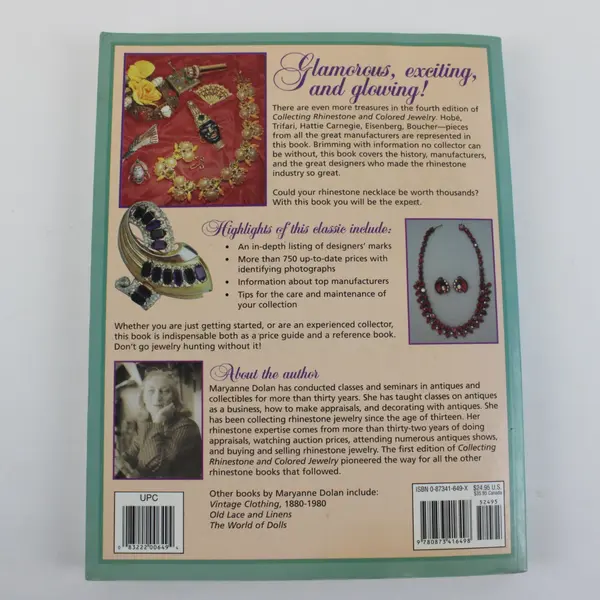 Collecting Rhinestone & Colored Jewelry Maryanne Dolan 1998 PB 4th Edition Good