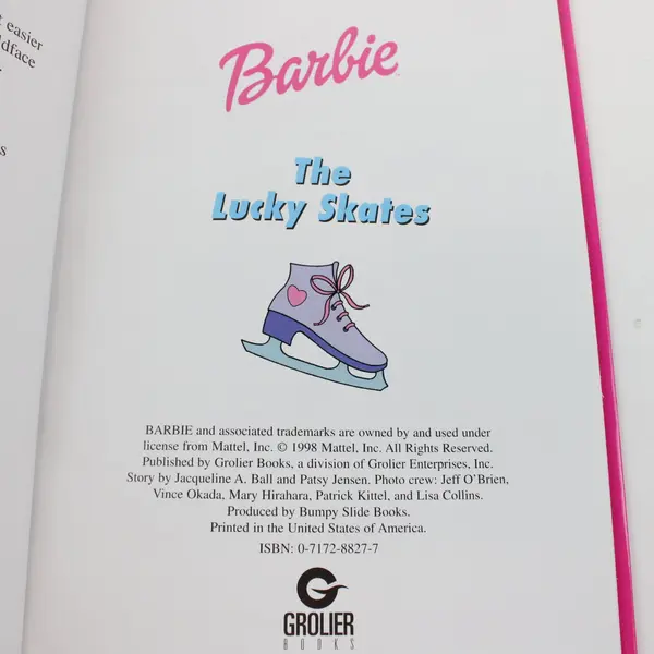 Lot of 2 Barbie HC Books: The Lucky Skates and Shooting for the Stars 1998 