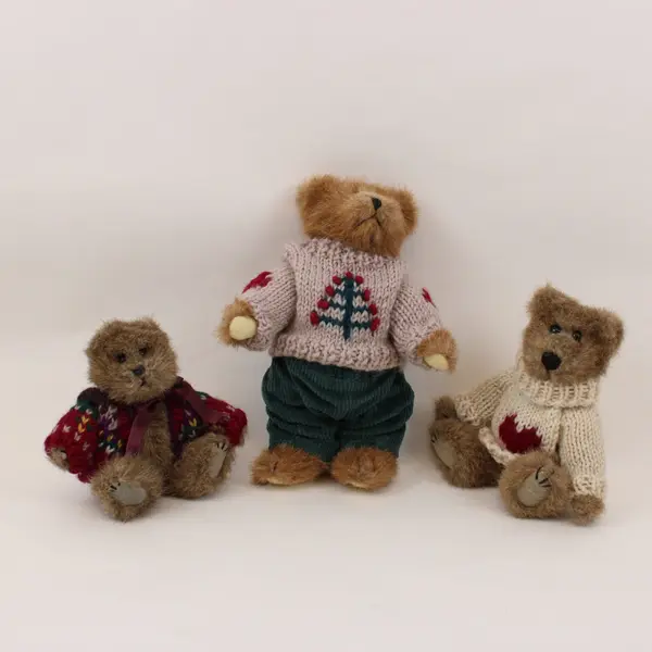 Lot of 3 Boyds Bears Jointed Teddy Bear Plush Assorted Clothing