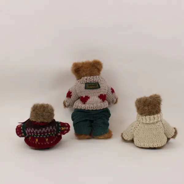Lot of 3 Boyds Bears Jointed Teddy Bear Plush Assorted Clothing
