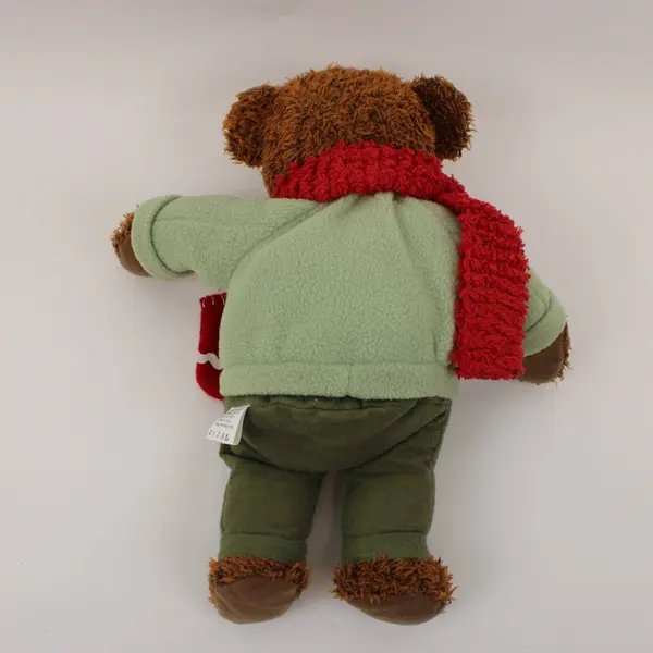 Hallmark Teddy Mittens Anniversary Plush Bear Red Scarf Sweater