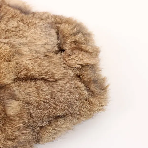 Women's Brown Rabbit Fur Open Front Coat Size XL