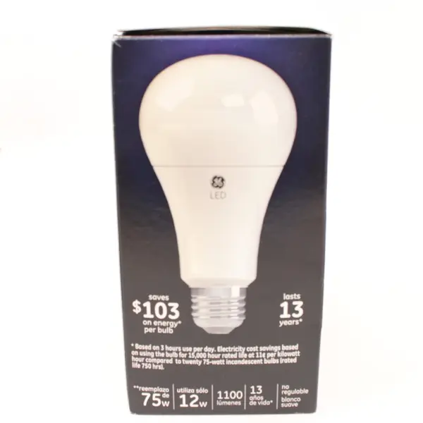 GE LED A21 4-Pack 75W Replacement 12W Soft White 1100lm Non-Dim