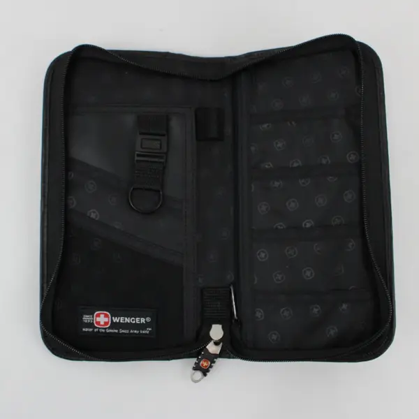 Wenger Travel Organizer Pouch Black Multiple Compartments Elastic Pockets