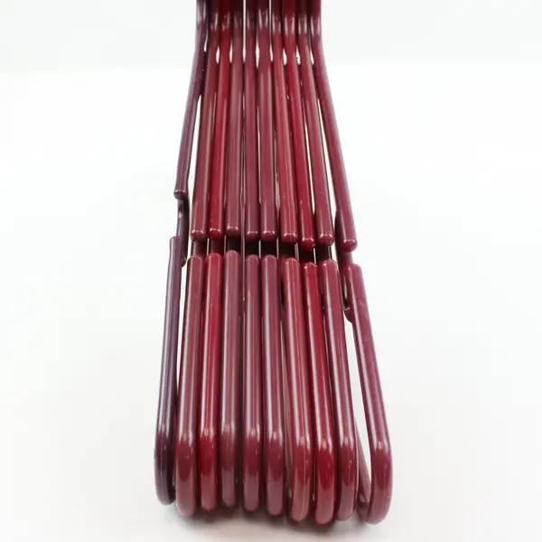 Lot of 10 Burgundy Red & Purple Plastic Clothes Hangers