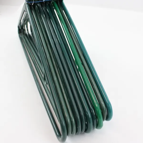 Mixed Lot of 10 Dark Green Plastic Clothes Hangers