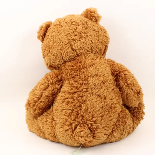 Homerbest HB325 Brown Plush Teddy Bear Orange Bow Slightly Worn Fur
