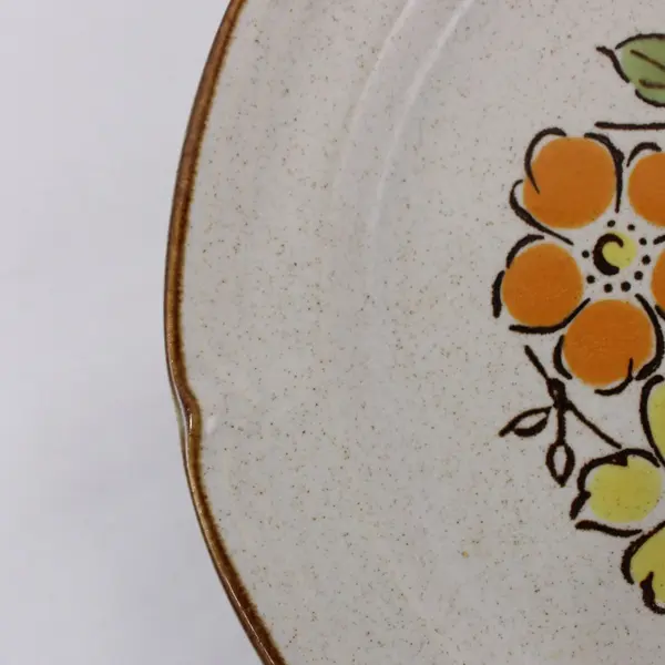 Set of 4 Hearthside Spring Garden Baroque Salad Plates  Floral Stoneware