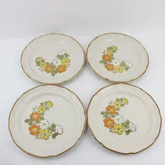  Set of 4 Vintage Hearthside Spring Garden Baroque Dinner Plates Japan