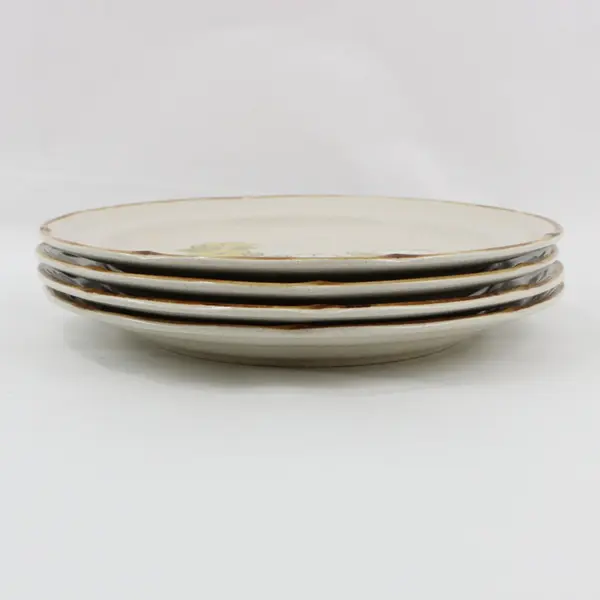  Set of 4 Vintage Hearthside Spring Garden Baroque Dinner Plates Japan