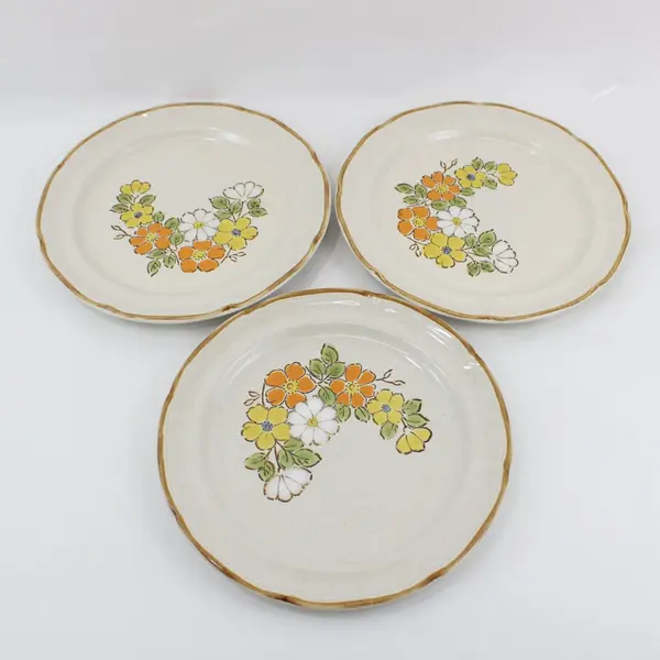 Set of 3 Hearthside Spring Garden Baroque Dinner Plates Japan 10.5"